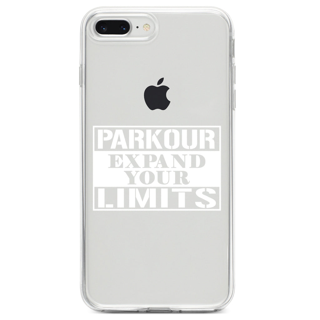Parkour Expand Your Limits Clear Shockproof iPhone Case, view 6