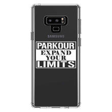 DistinctInk® Clear Shockproof Hybrid Case for Apple iPhone / Samsung Galaxy / Google Pixel - Parkour Expand Your Limits