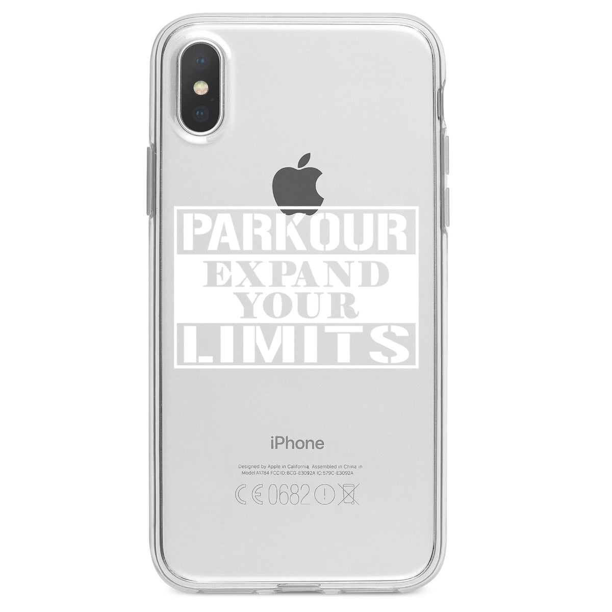 Parkour Expand Your Limits Clear Shockproof iPhone Case, view 3