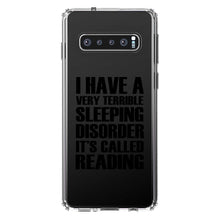 DistinctInk® Clear Shockproof Hybrid Case for Apple iPhone / Samsung Galaxy / Google Pixel - Terrible Sleeping Disorder Called Reading