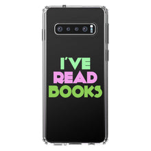DistinctInk® Clear Shockproof Hybrid Case for Apple iPhone / Samsung Galaxy / Google Pixel - I've Read Books - Pink Green