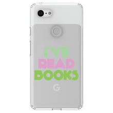 DistinctInk® Clear Shockproof Hybrid Case for Apple iPhone / Samsung Galaxy / Google Pixel - I've Read Books - Pink Green