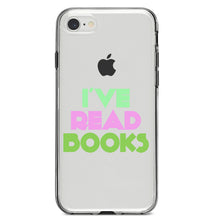 DistinctInk® Clear Shockproof Hybrid Case for Apple iPhone / Samsung Galaxy / Google Pixel - I've Read Books - Pink Green