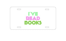 DistinctInk Custom Aluminum Decorative Vanity Front License Plate - I've Read Books - Pink Green