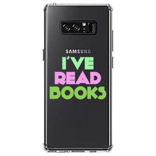 DistinctInk® Clear Shockproof Hybrid Case for Apple iPhone / Samsung Galaxy / Google Pixel - I've Read Books - Pink Green