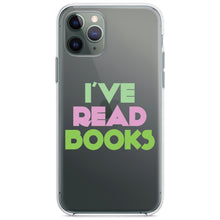 DistinctInk® Clear Shockproof Hybrid Case for Apple iPhone / Samsung Galaxy / Google Pixel - I've Read Books - Pink Green
