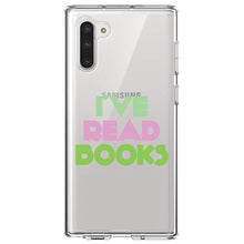 DistinctInk® Clear Shockproof Hybrid Case for Apple iPhone / Samsung Galaxy / Google Pixel - I've Read Books - Pink Green