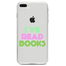 DistinctInk® Clear Shockproof Hybrid Case for Apple iPhone / Samsung Galaxy / Google Pixel - I've Read Books - Pink Green