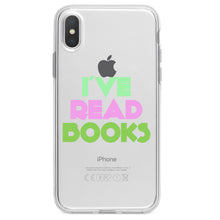 DistinctInk® Clear Shockproof Hybrid Case for Apple iPhone / Samsung Galaxy / Google Pixel - I've Read Books - Pink Green