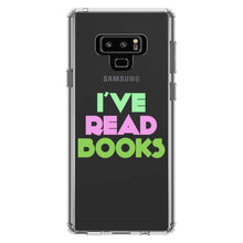 DistinctInk® Clear Shockproof Hybrid Case for Apple iPhone / Samsung Galaxy / Google Pixel - I've Read Books - Pink Green