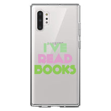 DistinctInk® Clear Shockproof Hybrid Case for Apple iPhone / Samsung Galaxy / Google Pixel - I've Read Books - Pink Green