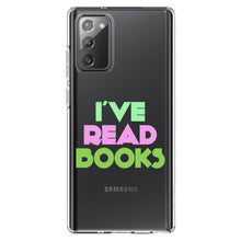 DistinctInk® Clear Shockproof Hybrid Case for Apple iPhone / Samsung Galaxy / Google Pixel - I've Read Books - Pink Green