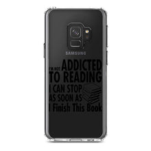 DistinctInk® Clear Shockproof Hybrid Case for Apple iPhone / Samsung Galaxy / Google Pixel - Not Addicted to Reading - Can Stop When I Finish