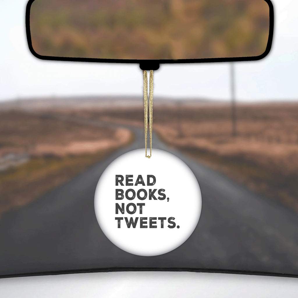 Read Books, Not Tweets Ceramic Ornament, view 3