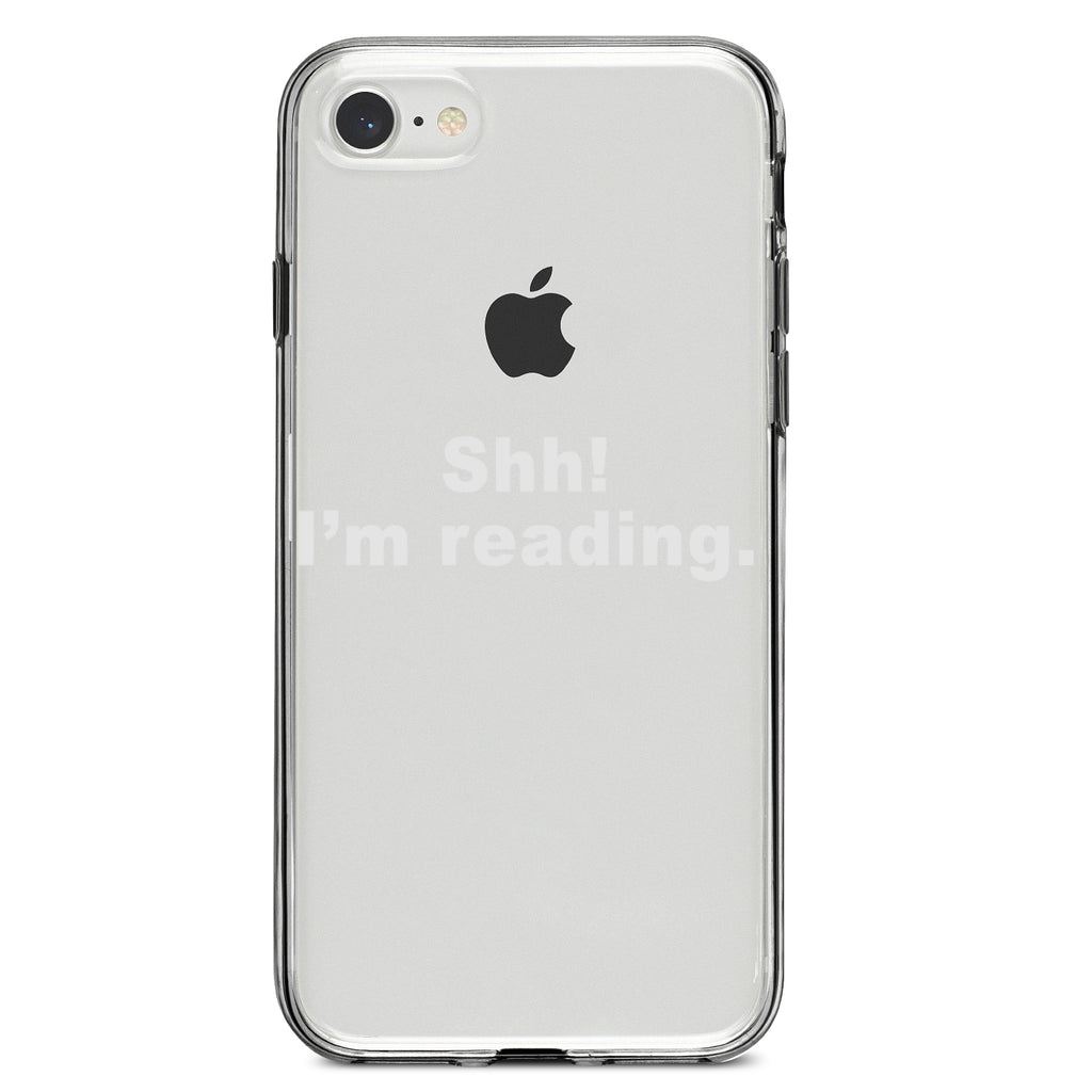 Shh! I'm Reading Clear Shockproof iPhone Case, view 5