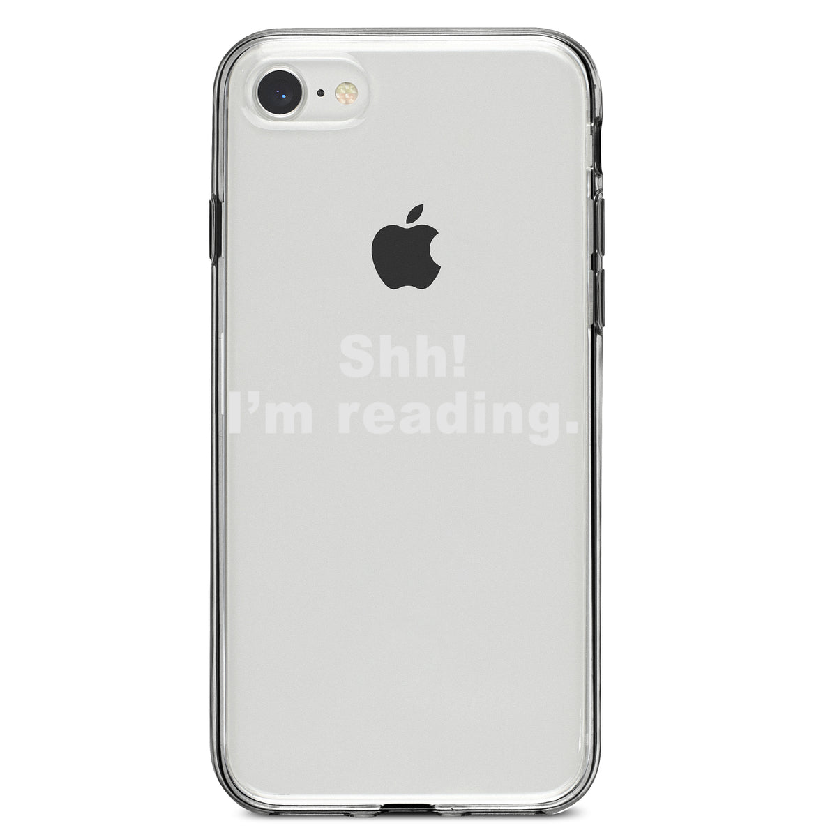 Shh! I'm Reading Clear Shockproof iPhone Case, view 5