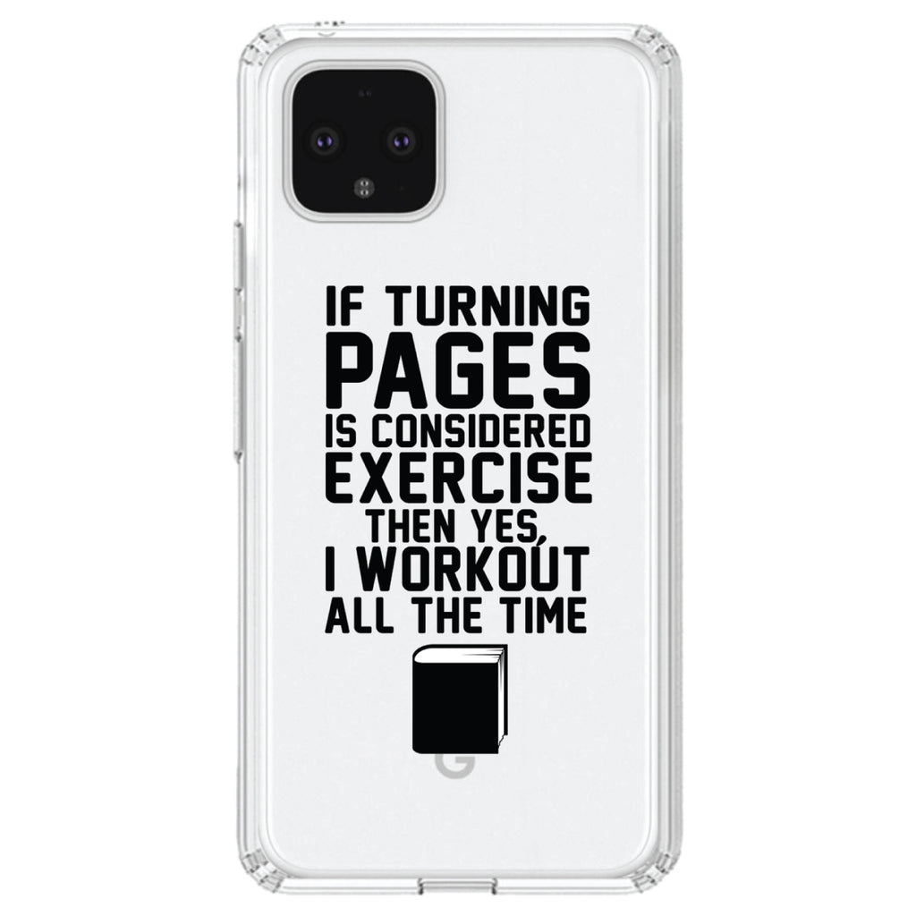Turning Pages Considered Exercise I Workout Clear Shockproof iPhone Case, view 23