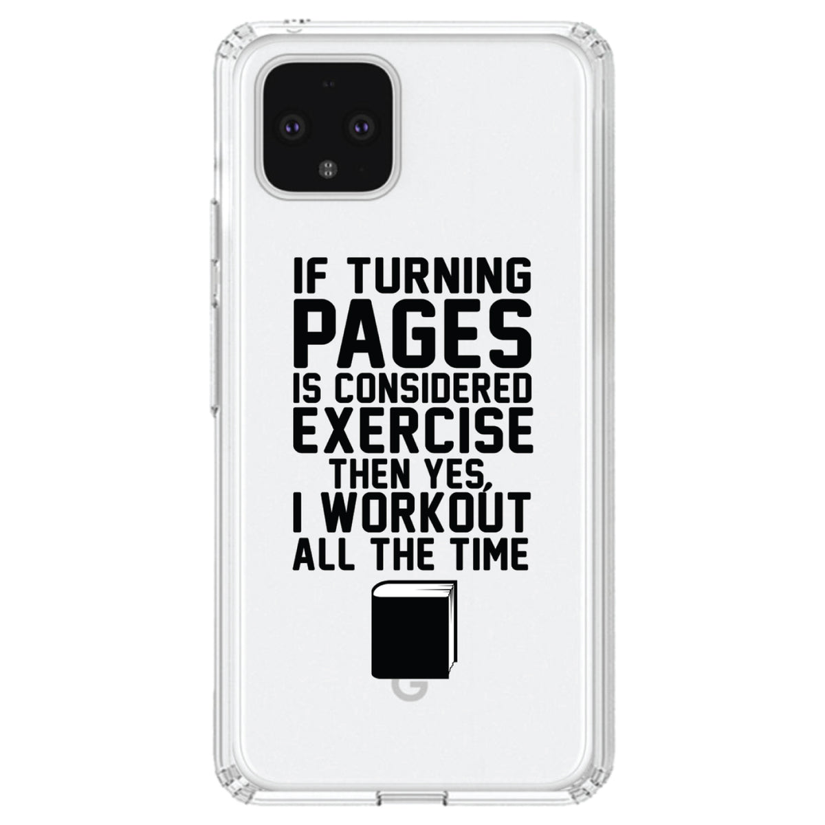 Turning Pages Considered Exercise I Workout Clear Shockproof iPhone Case, view 24