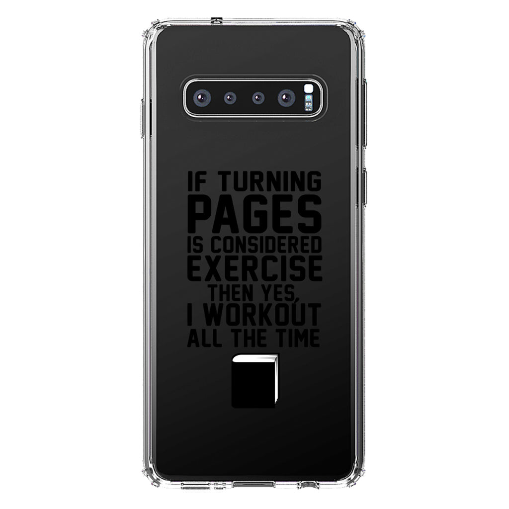 Turning Pages Considered Exercise I Workout Clear Shockproof iPhone Case, view 16
