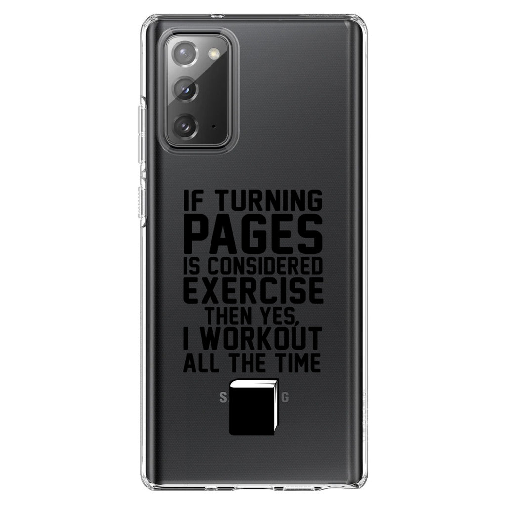 Turning Pages Considered Exercise I Workout Clear Shockproof iPhone Case, view 7