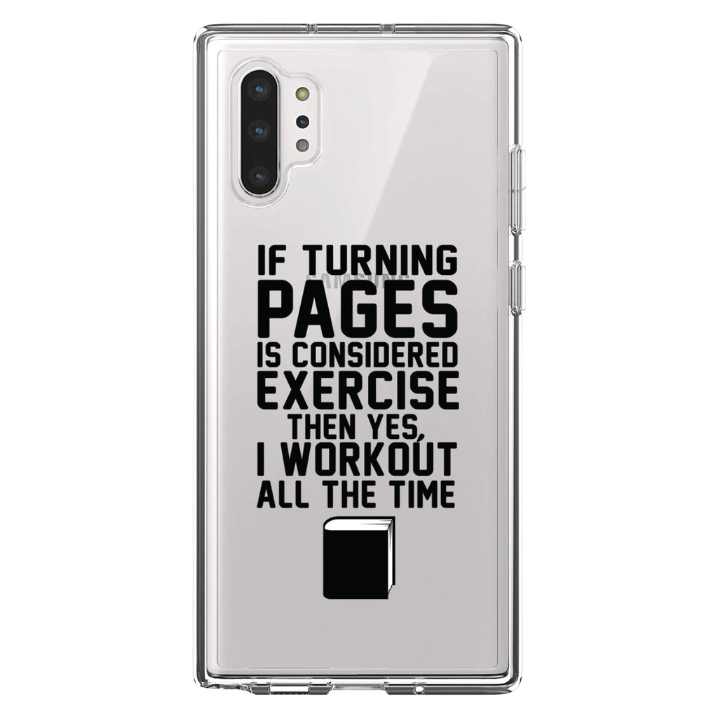 Turning Pages Considered Exercise I Workout Clear Shockproof iPhone Case, view 10