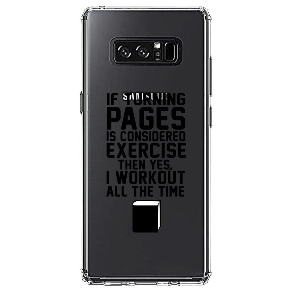 Turning Pages Considered Exercise I Workout Clear Shockproof iPhone Case, view 12