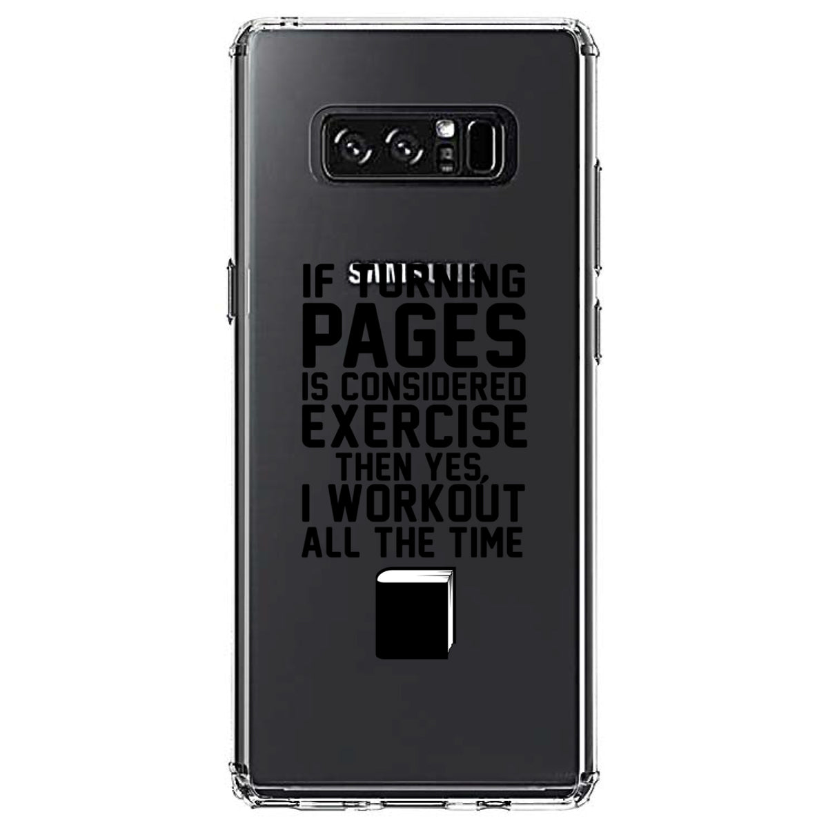 Turning Pages Considered Exercise I Workout Clear Shockproof iPhone Case, view 12