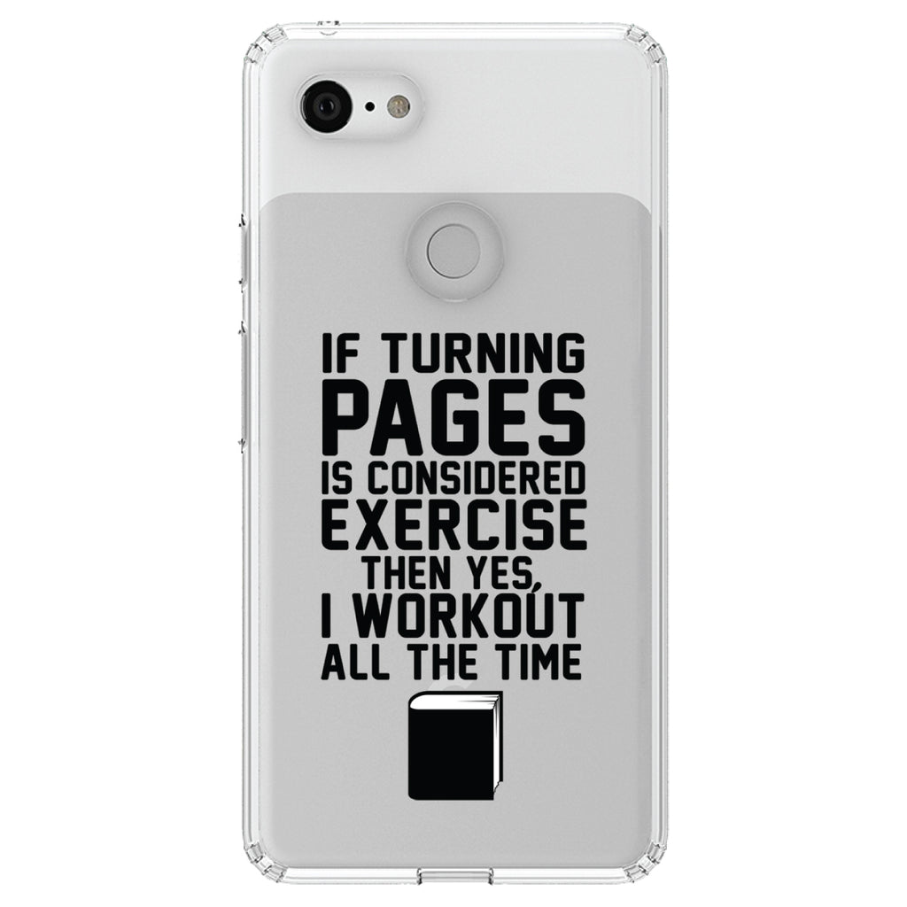 Turning Pages Considered Exercise I Workout Clear Shockproof iPhone Case, view 21