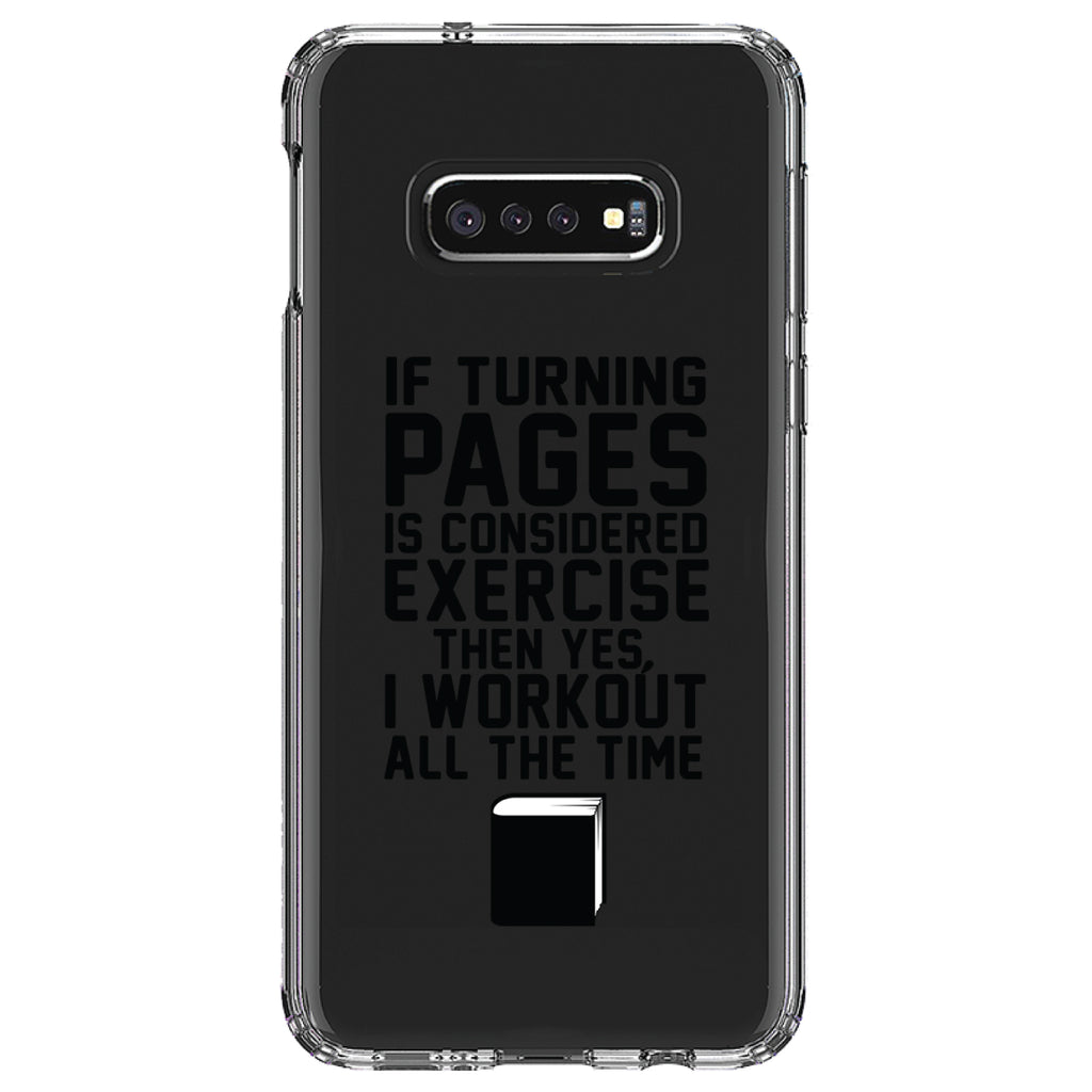 Turning Pages Considered Exercise I Workout Clear Shockproof iPhone Case, view 18