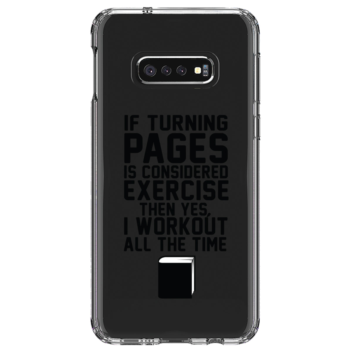 Turning Pages Considered Exercise I Workout Clear Shockproof iPhone Case, view 18