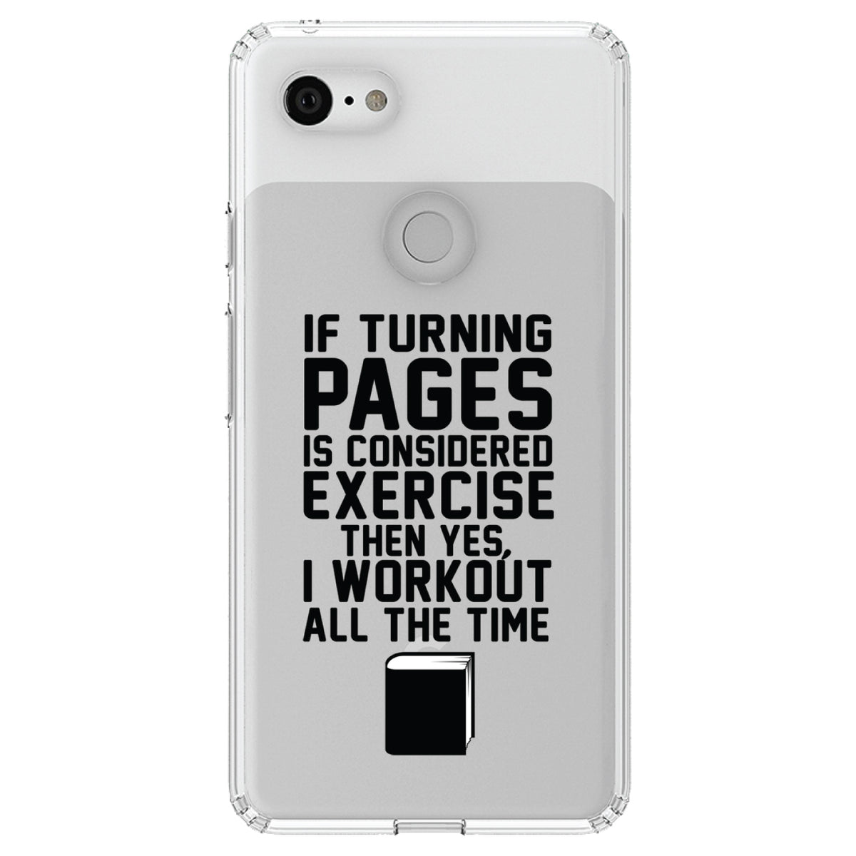 Turning Pages Considered Exercise I Workout Clear Shockproof iPhone Case, view 22