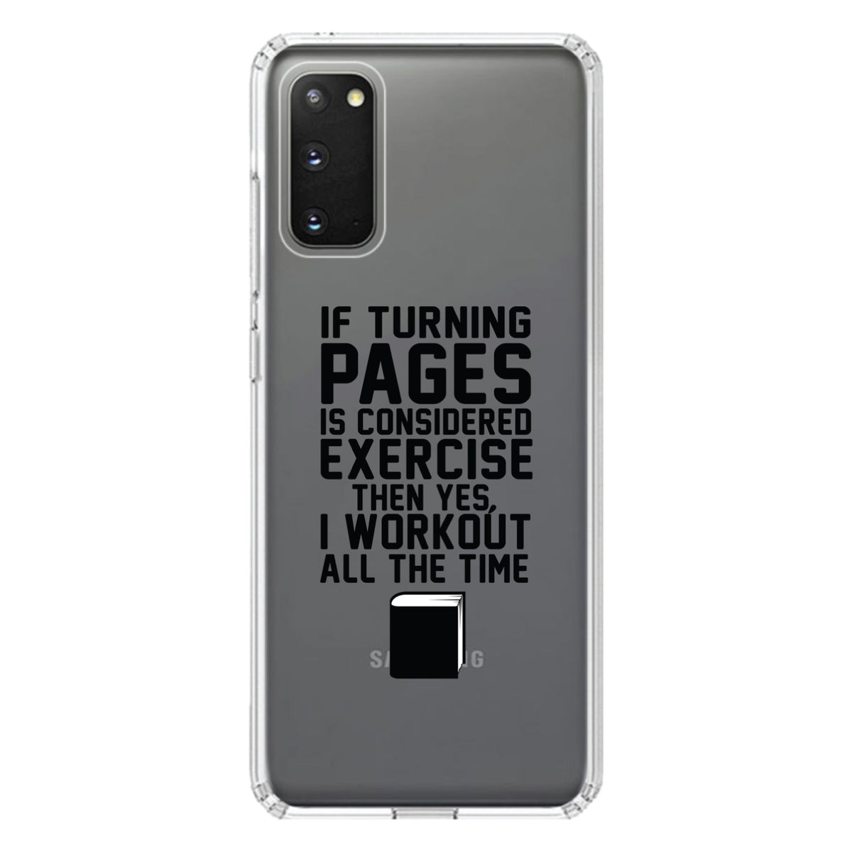 Turning Pages Considered Exercise I Workout Clear Shockproof iPhone Case, view 13