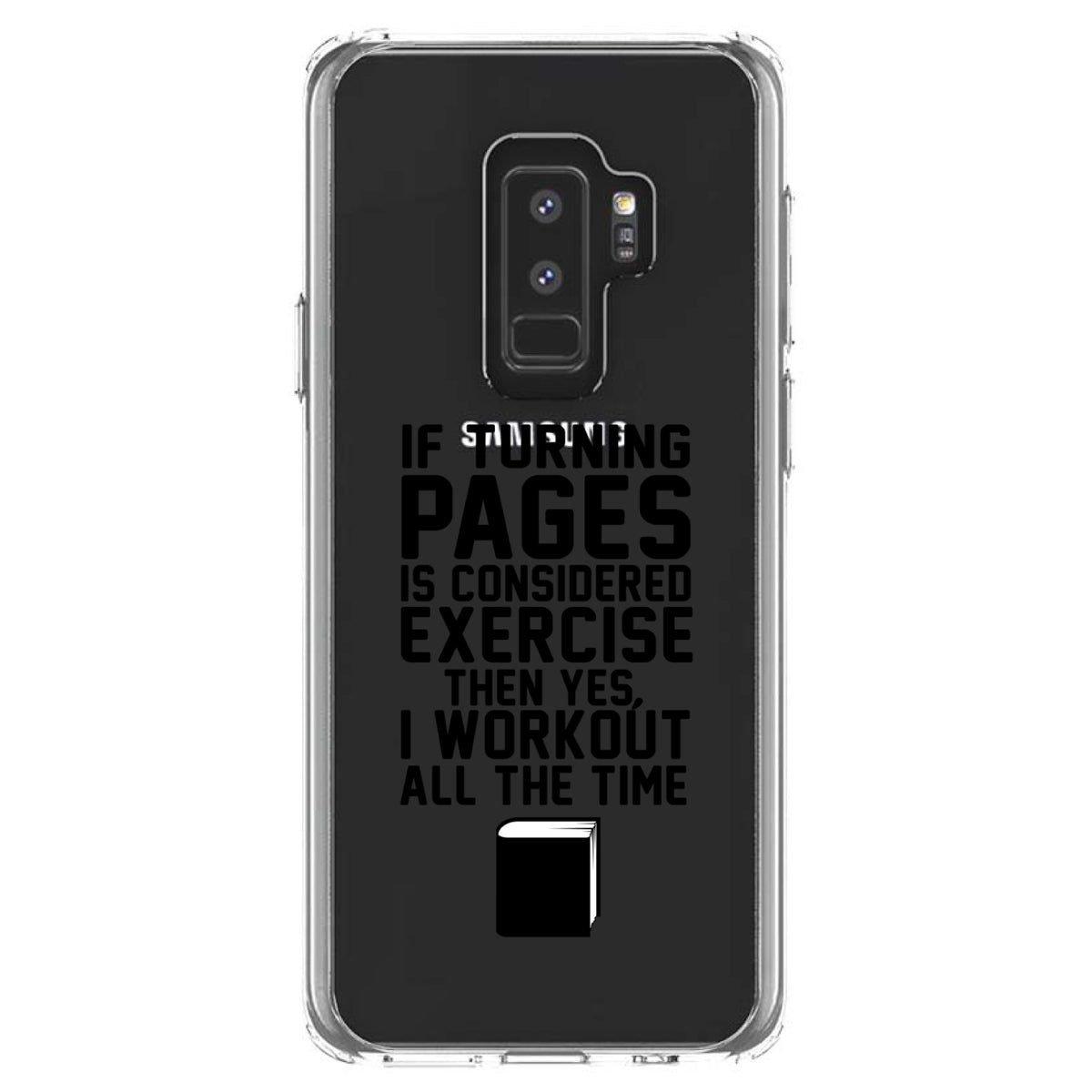 Turning Pages Considered Exercise I Workout Clear Shockproof iPhone Case, view 20