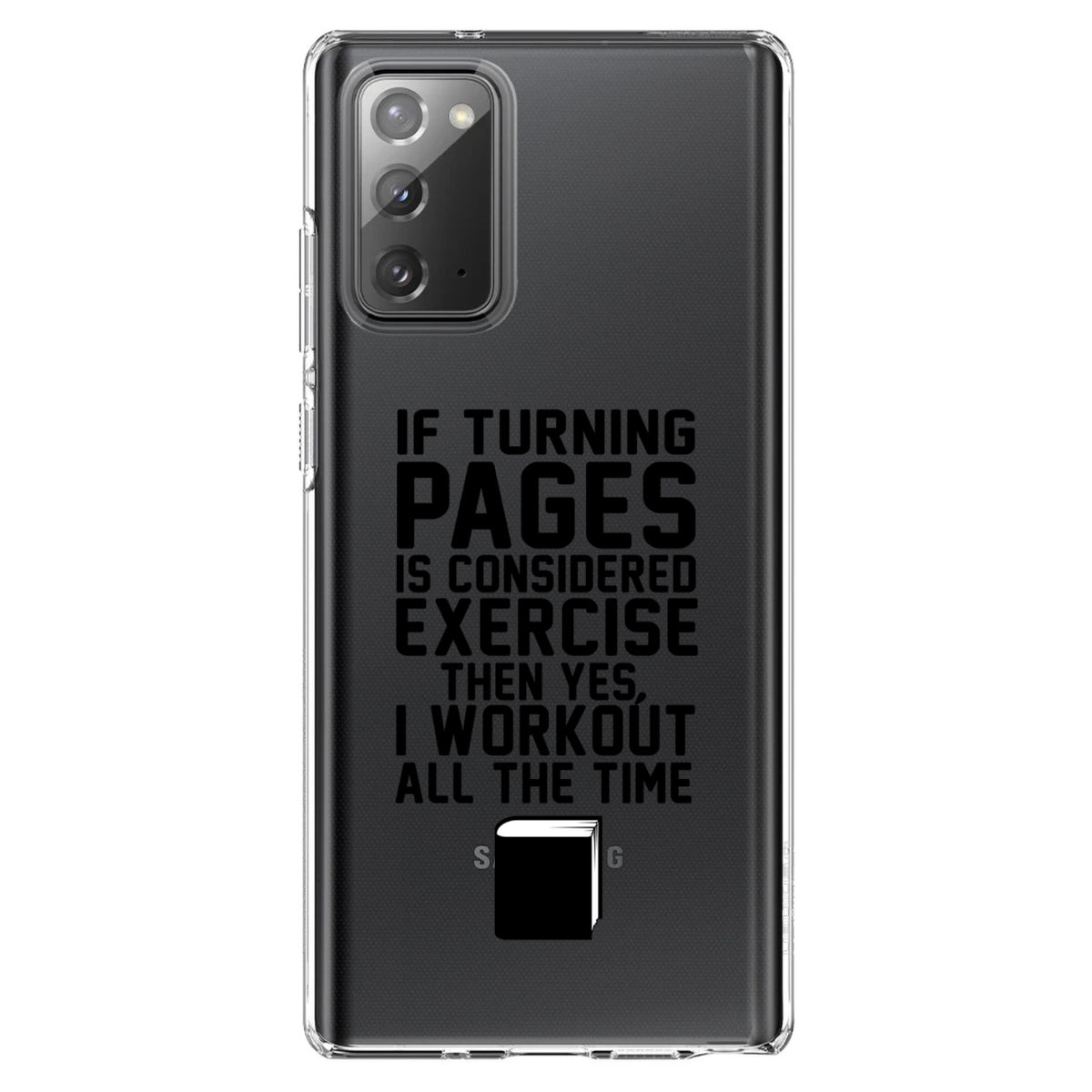 Turning Pages Considered Exercise I Workout Clear Shockproof iPhone Case, view 8