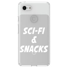 DistinctInk® Clear Shockproof Hybrid Case for Apple iPhone / Samsung Galaxy / Google Pixel - Sci-Fi & Snacks
