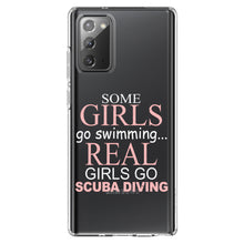 DistinctInk® Clear Shockproof Hybrid Case for Apple iPhone / Samsung Galaxy / Google Pixel - Real Girls Go Scuba Diving