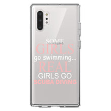 DistinctInk® Clear Shockproof Hybrid Case for Apple iPhone / Samsung Galaxy / Google Pixel - Real Girls Go Scuba Diving