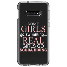 DistinctInk® Clear Shockproof Hybrid Case for Apple iPhone / Samsung Galaxy / Google Pixel - Real Girls Go Scuba Diving