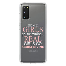 DistinctInk® Clear Shockproof Hybrid Case for Apple iPhone / Samsung Galaxy / Google Pixel - Real Girls Go Scuba Diving