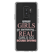 DistinctInk® Clear Shockproof Hybrid Case for Apple iPhone / Samsung Galaxy / Google Pixel - Real Girls Go Scuba Diving