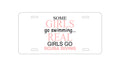 Custom Aluminum Decorative Vanity Front License Plate - Real Girls Go Scuba Diving