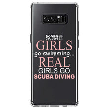 DistinctInk® Clear Shockproof Hybrid Case for Apple iPhone / Samsung Galaxy / Google Pixel - Real Girls Go Scuba Diving