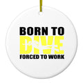 Born to Dive, Forced to Work Ceramic Ornament