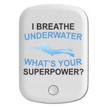 DistinctInk Magnetic Battery Pack, Wireless Portable Charger with USB-C Cable, Compatible with MagSafe iPhone 14 / 13 / 12 Series - I Breathe Underwater What's Your Superpower