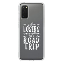 DistinctInk® Clear Shockproof Hybrid Case for Apple iPhone / Samsung Galaxy / Google Pixel - Get In Losers, We're Going on a Road Trip