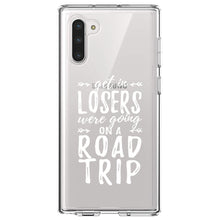 DistinctInk® Clear Shockproof Hybrid Case for Apple iPhone / Samsung Galaxy / Google Pixel - Get In Losers, We're Going on a Road Trip