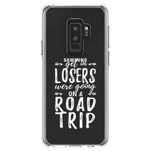 DistinctInk® Clear Shockproof Hybrid Case for Apple iPhone / Samsung Galaxy / Google Pixel - Get In Losers, We're Going on a Road Trip