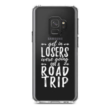 DistinctInk® Clear Shockproof Hybrid Case for Apple iPhone / Samsung Galaxy / Google Pixel - Get In Losers, We're Going on a Road Trip