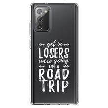 DistinctInk® Clear Shockproof Hybrid Case for Apple iPhone / Samsung Galaxy / Google Pixel - Get In Losers, We're Going on a Road Trip