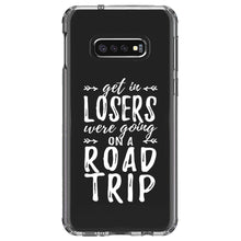 DistinctInk® Clear Shockproof Hybrid Case for Apple iPhone / Samsung Galaxy / Google Pixel - Get In Losers, We're Going on a Road Trip
